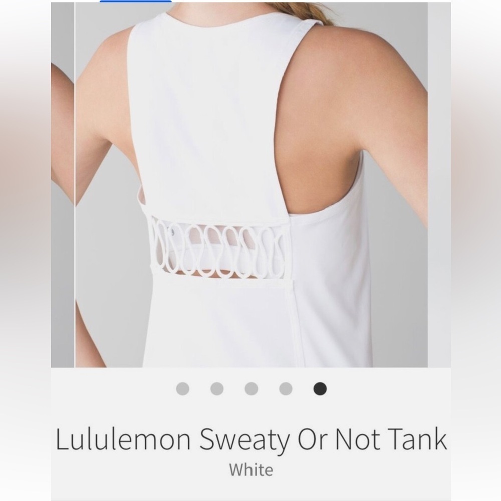 Lululemon Athletica White Tank Top